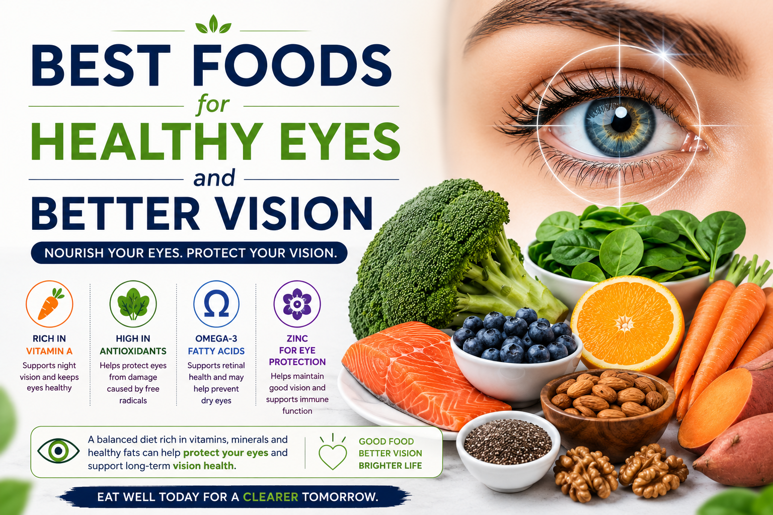 Best Foods for Healthy Eyes and Better Vision | Retinova Eye Care Centre