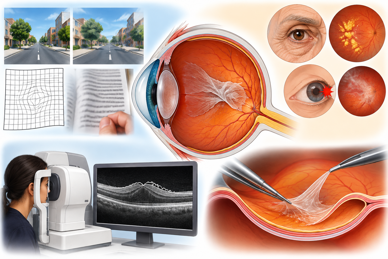 Epiretinal Membrane – Symptoms, Causes, OCT Diagnosis & Treatment 